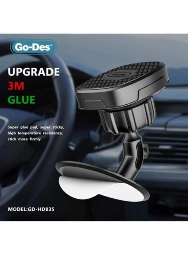 GO-DES GD-HD835 Magnetic Car Holder Black - Image 2