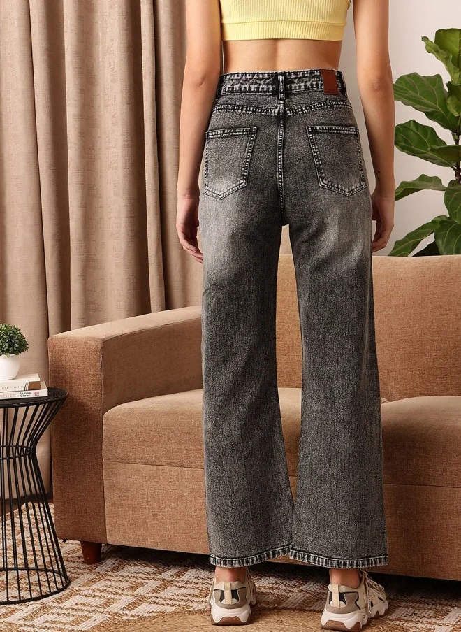STREET 9 Comfort Straight Fit Heavy Fade Jeans for Women