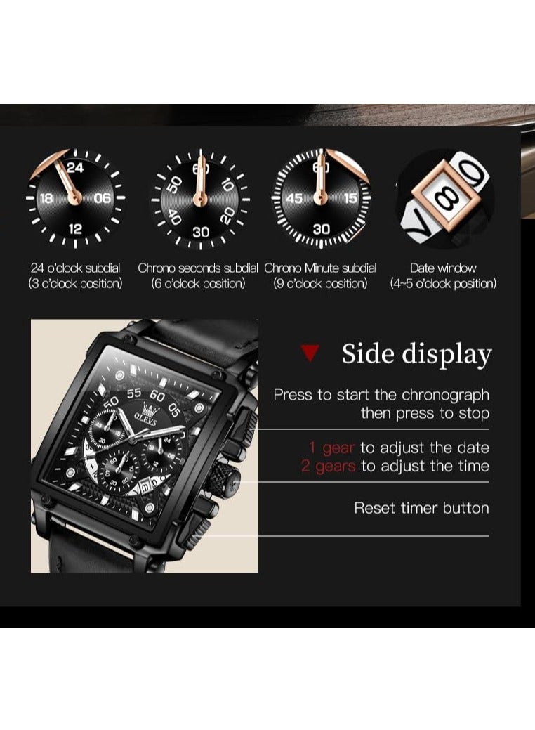 OLEVS Men's Fashion Stainless Steel Chronograph Waterproof Men's Watch 9919 - Image 5