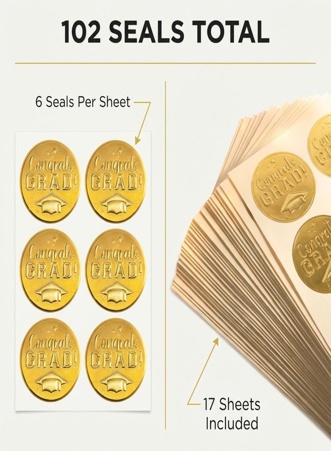 بيبر دايركت ملصقات شهادات تخرج فاخرة منقوشة من PaperDirect، مطلية برقائق ذهبية، مقاس 2 بوصة، ذاتية اللصق، 100 ملصق، ملصقات جوائز الإنجاز للمدرسة والعمل والشهادات - Image 2