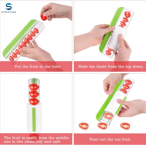 SHREESAMP Multi-Function Grape Cutter And Tomato Slicer For Kids – Compact Fruits And Vegetables Cutter, Half-Cutting Kitchen Tool, Perfect For Cake Decoration – Portable, Food-Grade, Efficient Slicer - Image 4