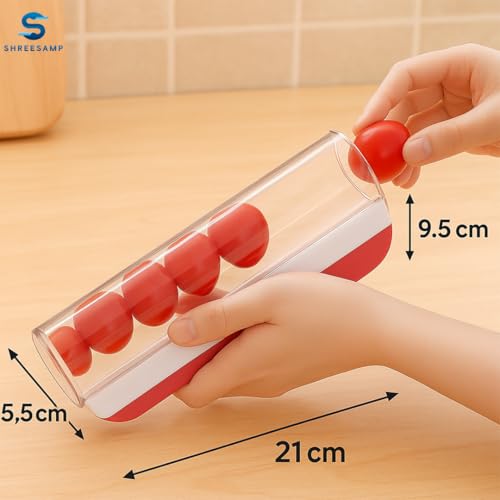 SHREESAMP Multi-Function Grape Cutter And Tomato Slicer For Kids – Compact Fruits And Vegetables Cutter, Half-Cutting Kitchen Tool, Perfect For Cake Decoration – Portable, Food-Grade, Efficient Slicer - Image 2