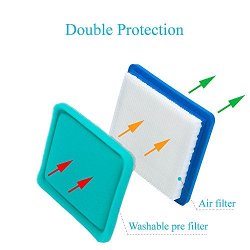 HOODELL 491588s Air Filter with Pre Filter, Compatible with 491588, Toro 20332, Craftsman 3364, Premium Lawn Mower Air Cleaner - Image 2