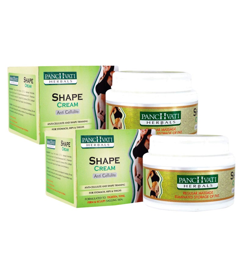Panchvati Herbals Anti Cellulite Shape Cream Specially Meant For Stomach, Hips, Thighs & Arms Tightens And Tones Body Parts Cuts Stubborn Fat From Problem Areas 100 Gm Pack Of -2 - Image 1