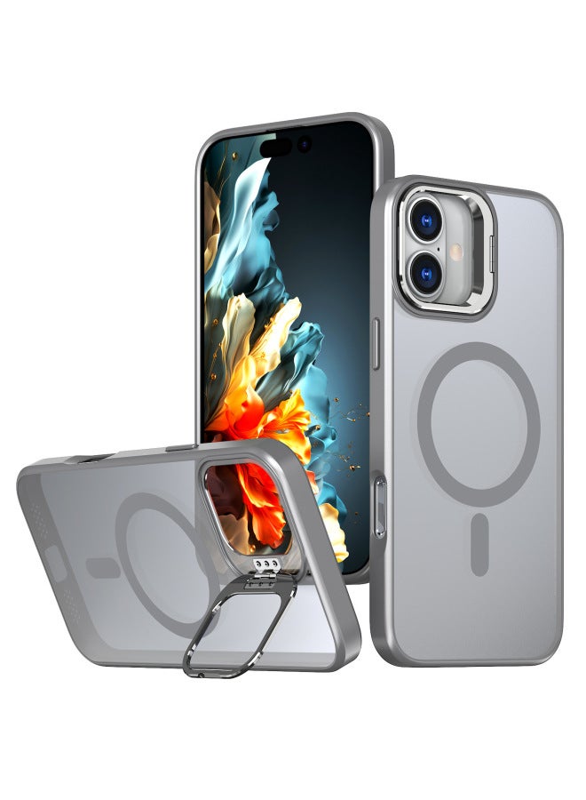 For Apple Phone Case Crystal Magnetic Metal Frame Bracket Transparent Protective Cover  iPhone 11 / XR 