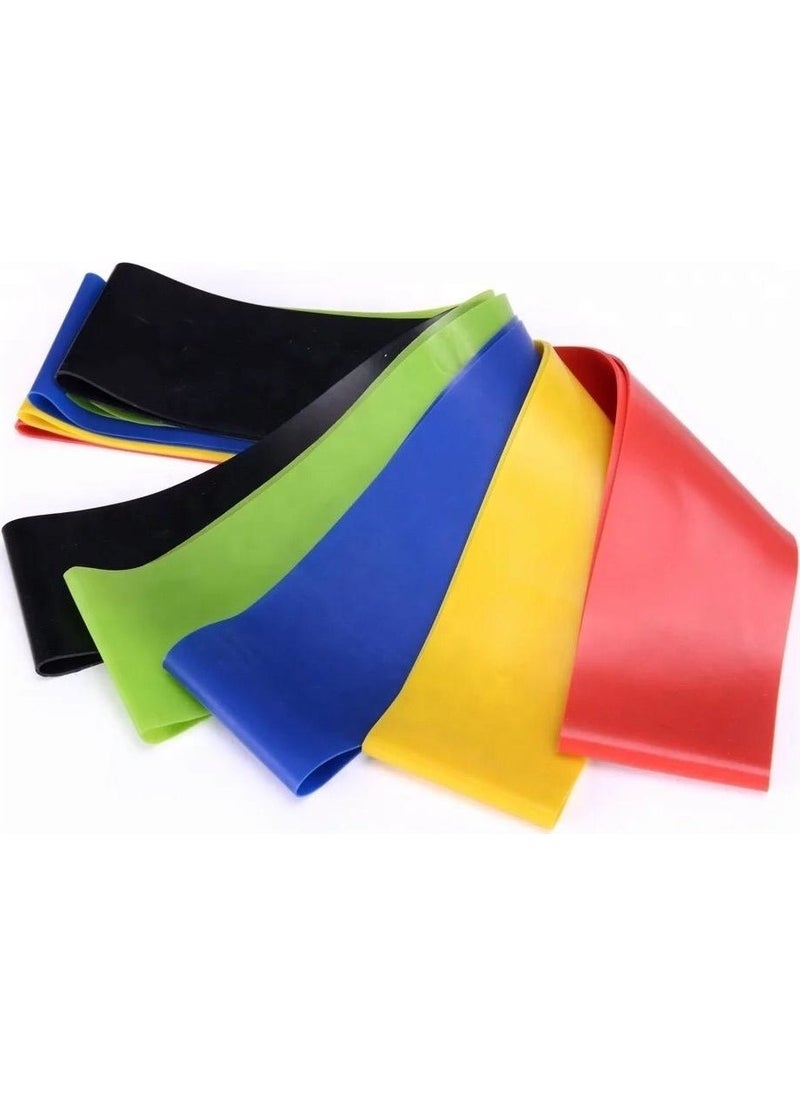Technosmart 3-Piece Aerobic Band with Different Resistance, Light Medium Hard Pilates Squat Exercise Band  - Image 5