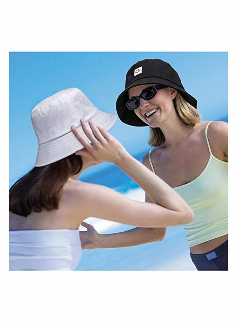 SYOSI Unise Hat Summer Travel Bucket Beach Sun Fishing Hat Smile Face Visor Unisex Fashion Fisherman Cap, for Men Women Teens Kids  - Image 2