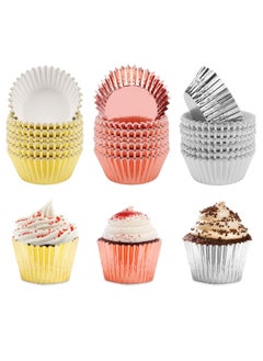 Foil Cupcake Liners Metallic Muffin Paper Cases Baking Cups Gold Sliver Rose Gold for Weddings, Birthdays, Baby Showers, Pack of 300 - pzsku/Z384D923F03BE021BA748Z/45/_/1734490739/58fb422b-2fad-4f0d-9fc6-170768414255