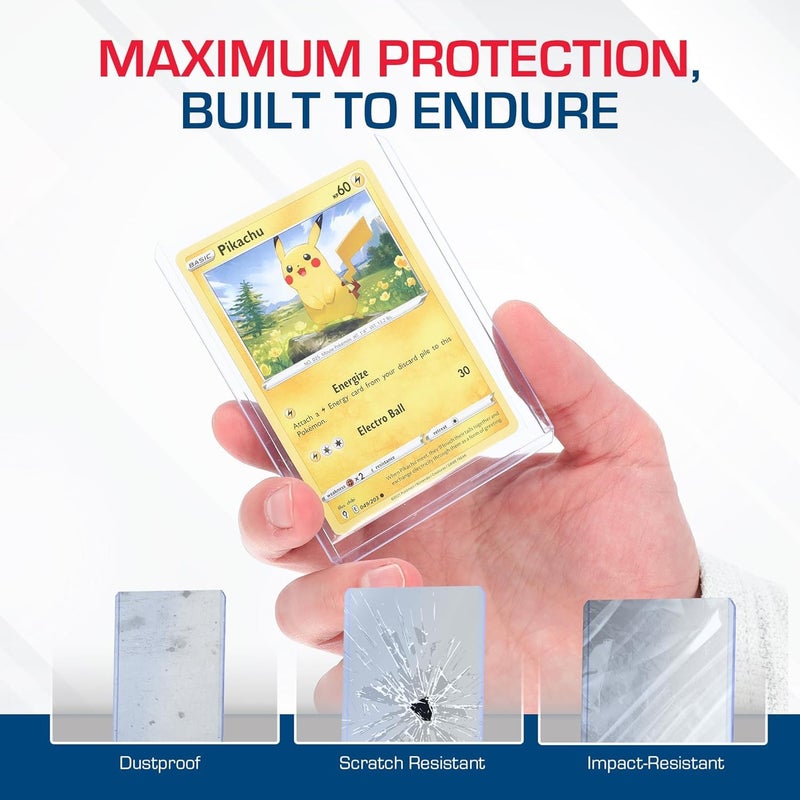 BCW 3x4 Topload Card Holder - Standard - 100ct | Rigid PVC Trading Card Protection for Baseball Cards, Football Cards, and Trading Cards Like PokÃ©mon and MTG | Holds Cards Up to 20pts - Image 2