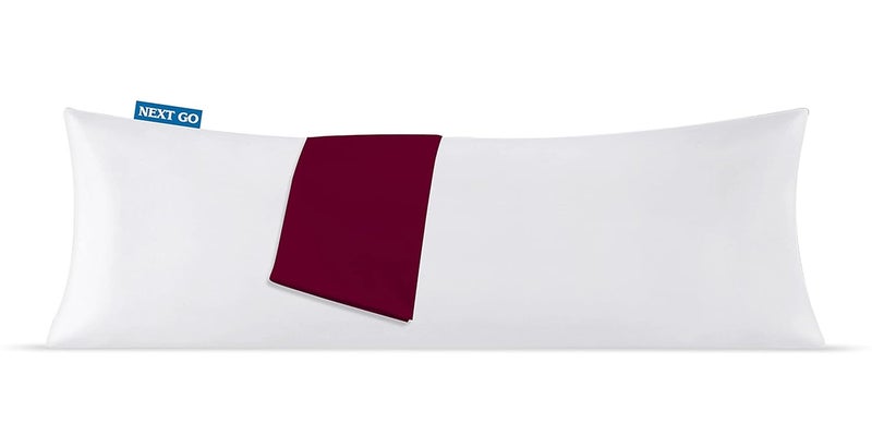 Coca Industries Cotton Large Pillow 20x54 inchMaroon - Image 1