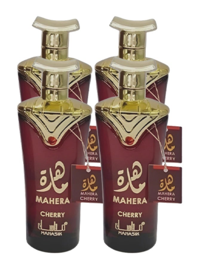 مناسك 4 قطع عطر ماهيرا بالكرز للنساء 100 مل - Image 1