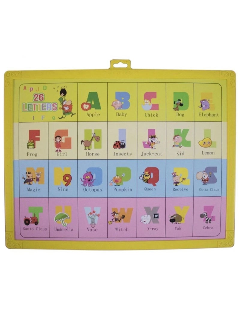 لوحه تعليم الحروف الابجديه للاطفال -لوحه ABC مع صور وكلمات - Image 1