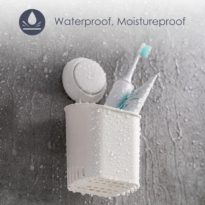 Bunvox Pack of 2 Wall Mounted Self Adhesive Toothbrush Holder for Bathroom | No Drilling, Waterproof & Durable | Multi-Slot Tooth Brush Stand Organizer | Compact, Space Saving Bathroom Accessory - Image 5