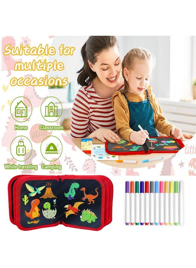 FunBlast FunBlast Canvas Erasable Doodle Slate Painting Kit For Kids, Drawing Book With Wet Wipes & Colors For Kids, Colouring Doodle Slate For Kids, Erasable Doodle Book (Unicorn, Multicolor) - Image 4