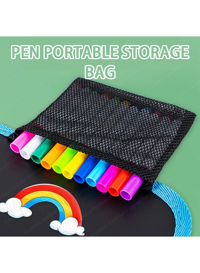 FunBlast FunBlast Canvas Erasable Doodle Slate Painting Kit For Kids, Drawing Book With Wet Wipes & Colors For Kids, Colouring Doodle Slate For Kids, Erasable Doodle Book (Unicorn, Multicolor) - Image 3