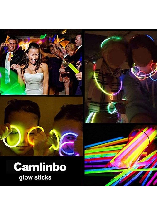 Camlinbo - 54 Pack July 4Th Glow Sticks Party Pack Supplies Glow In The Dark50 Glow Sticks Necklaces Bracelets Bulk 4 Led Light Up Flower Crowns Headpiece For Women Girls Wedding Birthday Carnival Party - Image 1