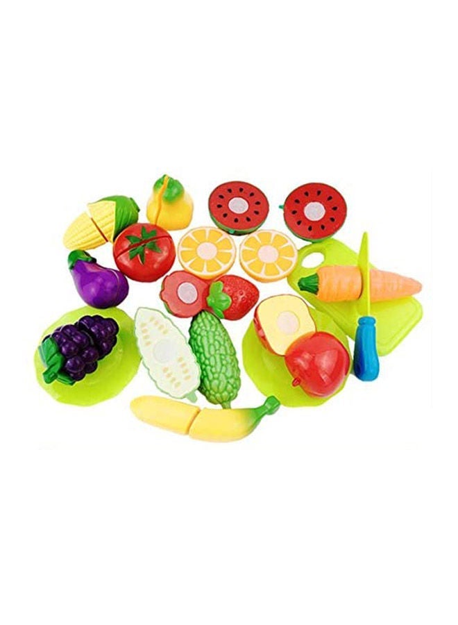 16-Piece Vegetables Fruit Kitchen Learning Toy Set cm - Image 1