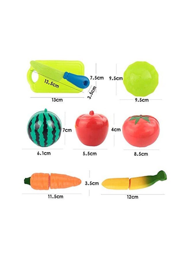 16-Piece Vegetables Fruit Kitchen Learning Toy Set cm - Image 3