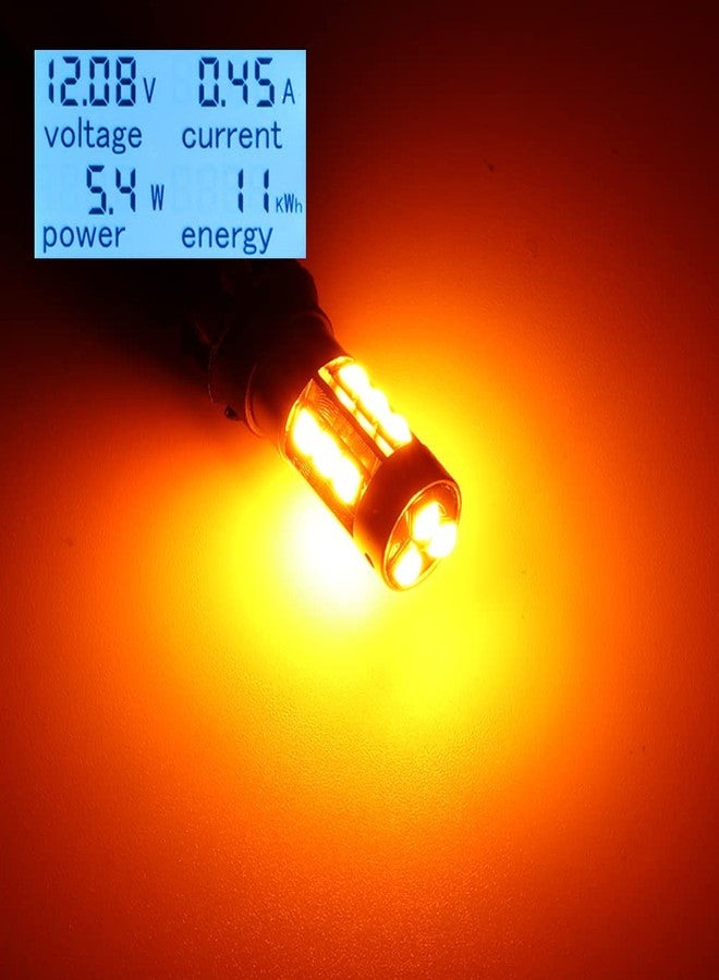 مصباح LED من نوع VOODA PW24W PWY24W، 12181NA 12174 12182، مصباح LED كهرماني بديل لمصابيح التشغيل النهاري ومصابيح التوقف ومصابيح الإشارة، متوافق مع المركبات الأوروبية، عبوة من قطعتين. - Image 5