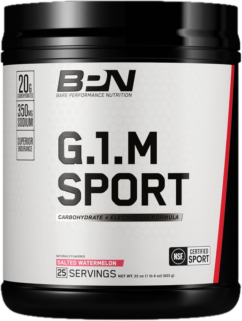 BARE PERFORMANCE NUTRITION BPN G1M Go One More Sport Endurance Training Fuel Superior Carbohydrate  Electrolytes Powder Formula Reduce Fatigue Salted Watermelon 25 Servings - Image 1