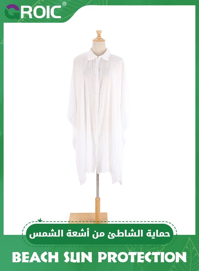 GROIC Women's Swimsuit Beach Cover Up,Batwing Sleeve Beach Cover Up Bathing suit Cover Ups - Image 4