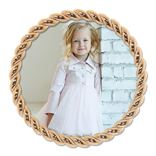 Lawrence Frames Rope Design Metal Frame, 4x4 Round, Gold - Image 2