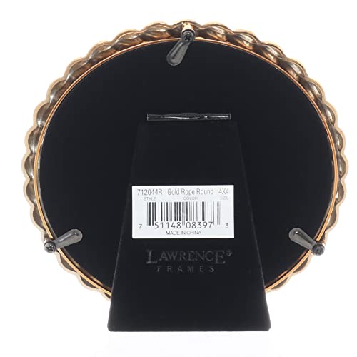 Lawrence Frames Rope Design Metal Frame, 4x4 Round, Gold - Image 5