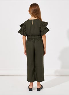 Styli Layered Sleeve Crop Top & Wide Leg Pants Set  - Image 5