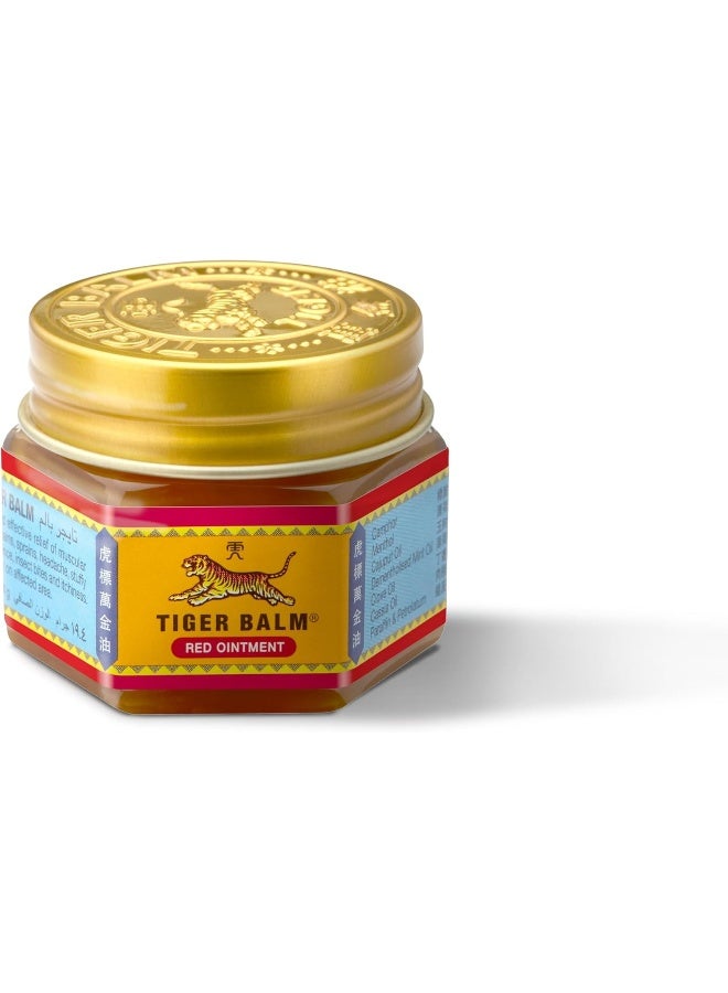 Tiger Balm Red Ointment | Warm Relief For Muscle Pains and Itches Due To Insect Bites | Fast Acting Pain-Relief Properties - Image 1