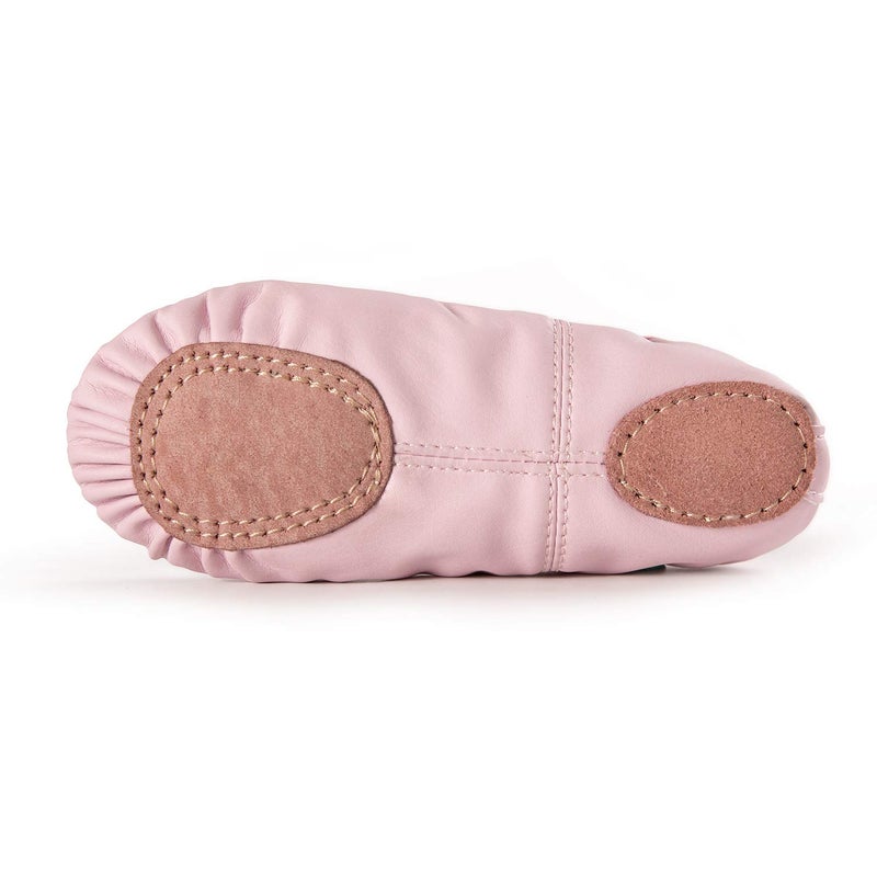 RoseMoli Ballet Shoes for Girls/Toddlers/Kids/Women, Leather Yoga Shoes/Ballet Slippers for Dancing 1.5 Little Kid Pink - Image 4