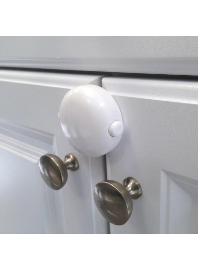 Qdos Safety Adhesive Double Door Cabinet Lock | White | Easy One Handed Operation - Patented ZeroPinch Design - Only Fits Standard Framed Cabinets and Furniture - Baby Proofing Doesn't Have to be Ugly - Image 2