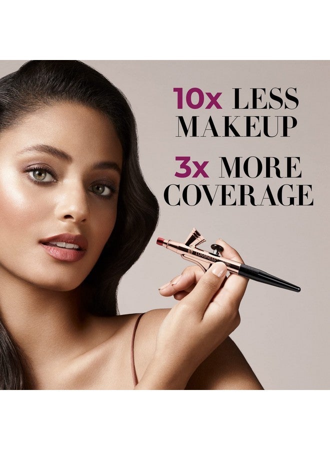 LUMINESS Air Icon Makeup Airbrush System And 4-Piece Foundation Starter Kit, Deep Coverage - Quick, Easy & Long Lasting Application - Includes Silk 4-In-1 Foundation, Highlighter & Blush - Image 3