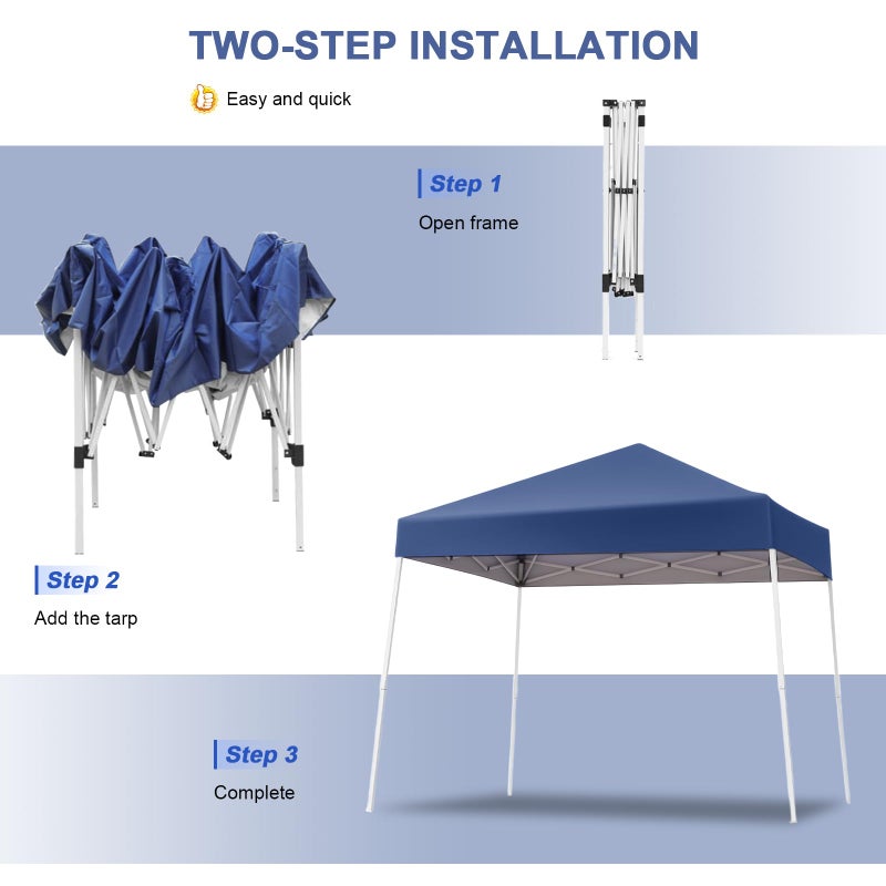 gaildon Canopy Tent 10x10, Pop Up Instant Sun Shade Shelter with Slant Leg for Events and Parties, Outdoor Portable Gazebo with Carrying Bag, Sunproof and Waterproof - Image 4