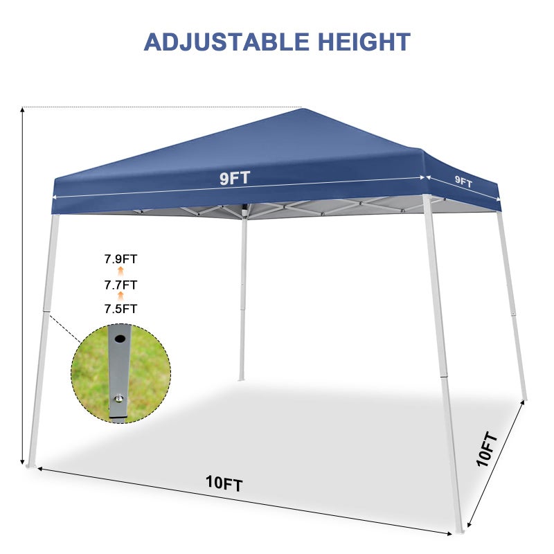 gaildon Canopy Tent 10x10, Pop Up Instant Sun Shade Shelter with Slant Leg for Events and Parties, Outdoor Portable Gazebo with Carrying Bag, Sunproof and Waterproof - Image 5