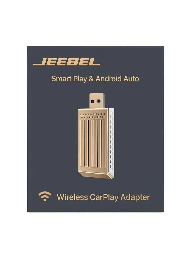 جيبيل Jeebel CarPlay Pro V3.0 – محول ذكي لتحويل سيارتك إلى تجربة قيادة لاسلكية بالكامل مع دعم Apple CarPlay و Android Auto – تشغيل التطبيقات والموسيقى والمكالمات بسهولة عبر الشاشة – تصميم مدمج سريع الاستجابة - Image 1