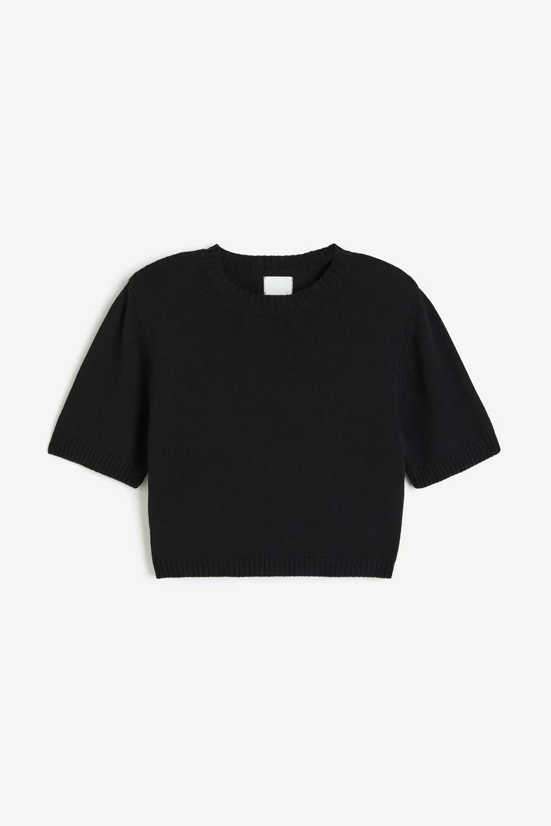 اتش اند ام Knitted Shoulder Pad Top