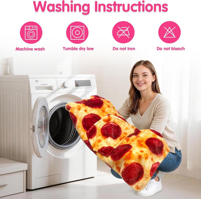 كيه بي بليس KPBLIS – بطانية قابلة للارتداء وسترة بقبعة للنساء والرجال؛ بطانية صوفية دافئة مزودة بأكمام، هدايا لعيد ميلاد محبي الكلاب والأمهات والزوجات، لون أحمر بيج. - Image 4