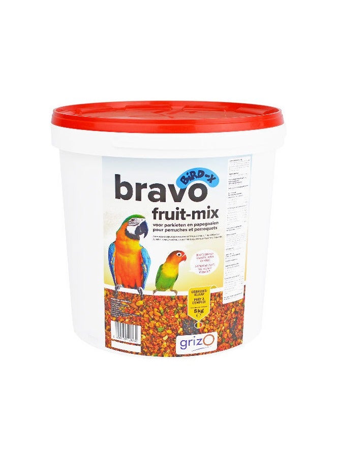 غريزو خليط الفواكه الخام GrizO Bird-X BRAVO للببغاوات والعصافير الصغيرة بوزن 5 كيلوغرام** - Image 1