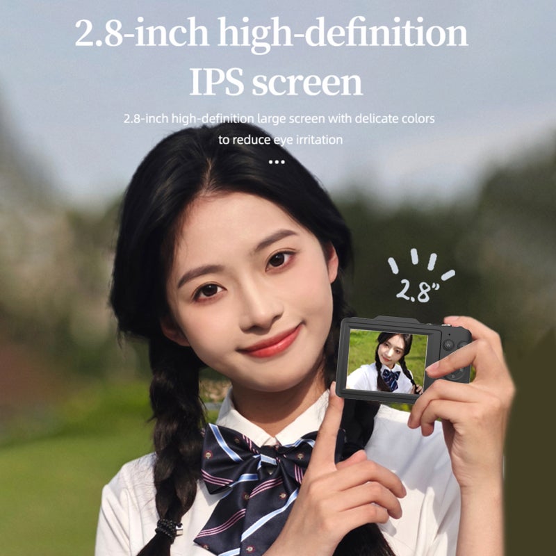 4K Digital Camera: 48MP Photo Resolution, 16X Digital Zoom, 800mAh Rechargeable Battery - Built-in LED Flash, Timed Shooting for Kids, Teens, Students - Image 5