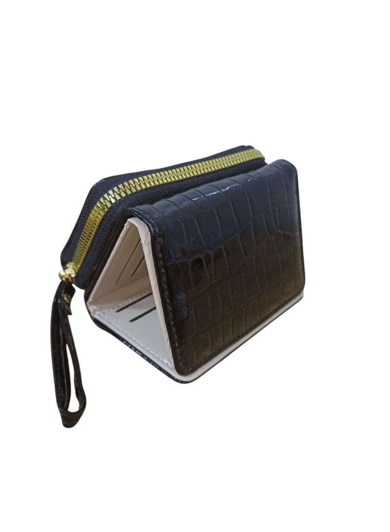 Women's Small Wallet with Zipper – Stylish Cash & Card Holder with Multiple Card Slots for Daily Use - Image 3