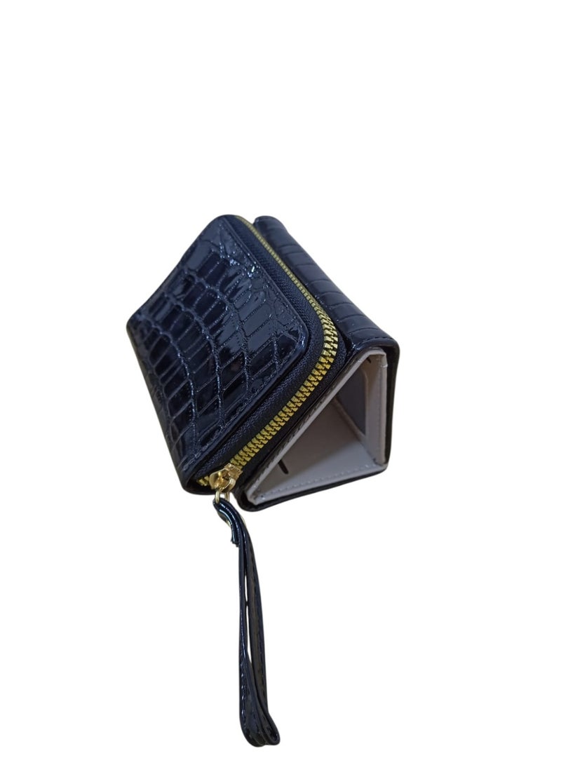 Women's Small Wallet with Zipper – Stylish Cash & Card Holder with Multiple Card Slots for Daily Use - Image 2