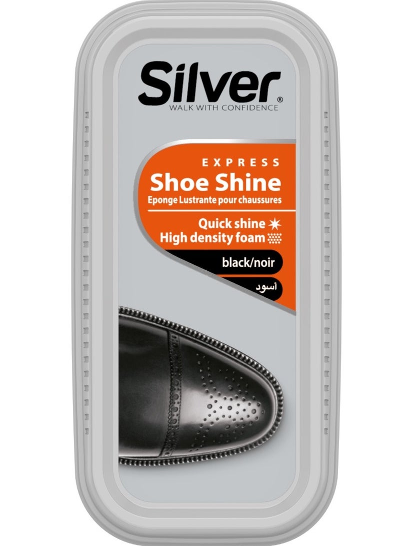 Silver Express Instant Shine Shoe Sponge Black - Image 1
