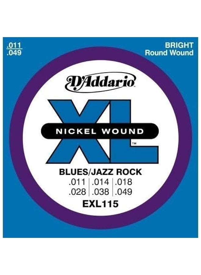 D'Addario - Blues/Jazz Rock Nickel Wound Electric Guitar Strings 11-49 2 Pack - Image 1