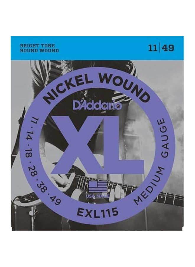 D'Addario - Blues/Jazz Rock Nickel Wound Electric Guitar Strings 11-49 2 Pack - Image 1