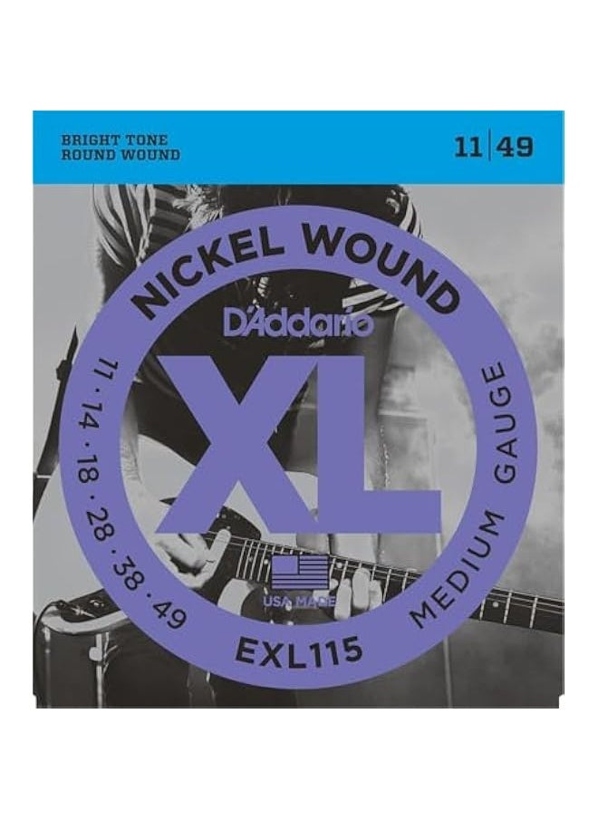 D'Addario - Blues/Jazz Rock Nickel Wound Electric Guitar Strings 11-49 2 Pack - Image 1