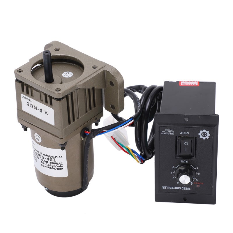 MOTOR Single Phase Asynchronous Gear Motor 220V 6W 4 Poles 50/60Hz High Moment of Force - Reversible Adjustable Speed Low Noise for Packaging Industry Machine Tool Transport Equipment - Image 2
