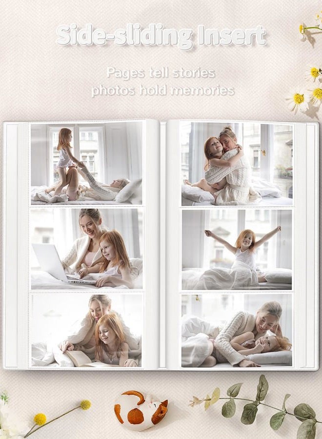 Artfeel Photo Album 4x6 with 300 Pockets,Slip-in Picture Albums,Linen Cover Memory Book with Front Window,White Page Vertical Photo Book for Wedding,Family,Anniversare,Baby,Vacation - Image 5