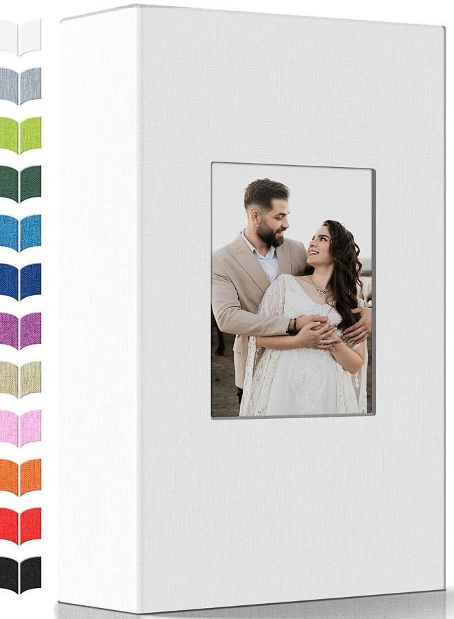 Artfeel Photo Album 4x6 with 300 Pockets,Slip-in Picture Albums,Linen Cover Memory Book with Front Window,White Page Vertical Photo Book for Wedding,Family,Anniversare,Baby,Vacation - Image 1
