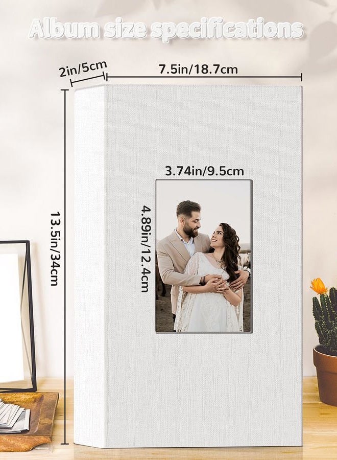 Artfeel Photo Album 4x6 with 300 Pockets,Slip-in Picture Albums,Linen Cover Memory Book with Front Window,White Page Vertical Photo Book for Wedding,Family,Anniversare,Baby,Vacation - Image 3
