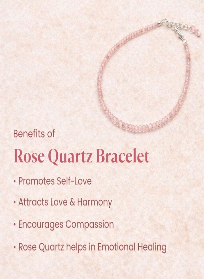 YiCan 1 - Pair Anklet Combo for Women - Trendy Dhan Yog, Rose Quartz, Evil Eye, triple protection Payal Set | Stylish Dailywear & Ethnic Anklets | Traditional Foot Jewelry for Girls & Ladies Anklet for Women, Single | Gifts for Women & Girls (Rose Quartz) - Image 3